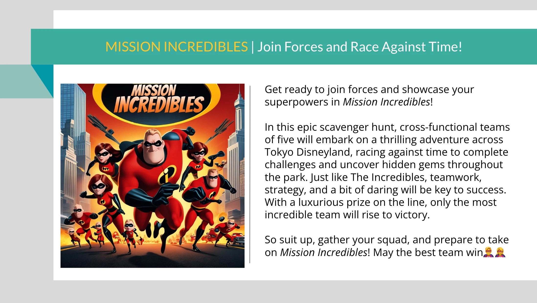 Mission Incredibles 1